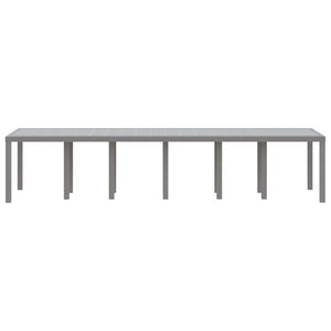 Gartentisch Hellgrau Poly-Rattan 350cm