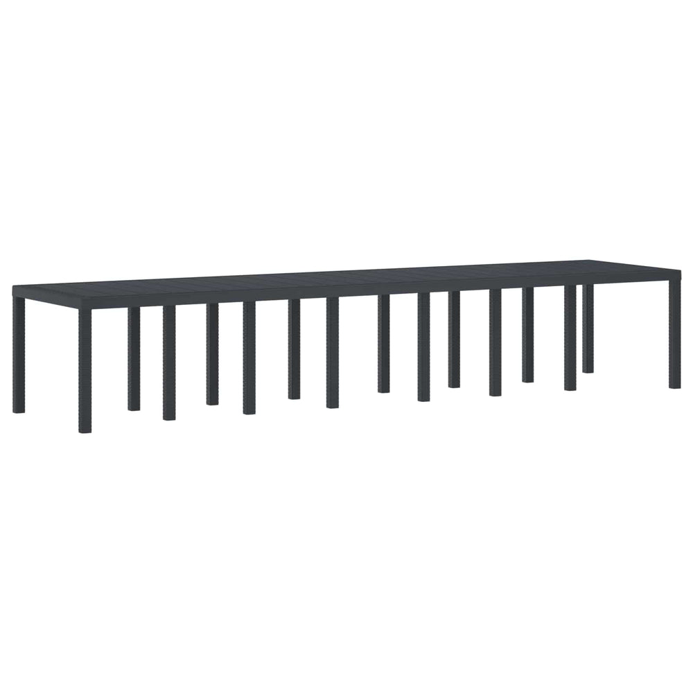 Anthrazit Gartentisch 400 cm Poly-Rattan