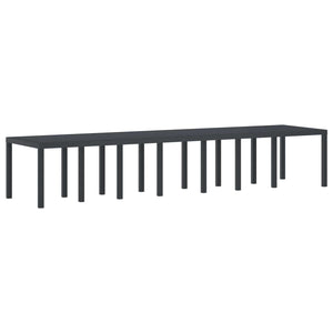 Anthrazit Gartentisch 400 cm Poly-Rattan