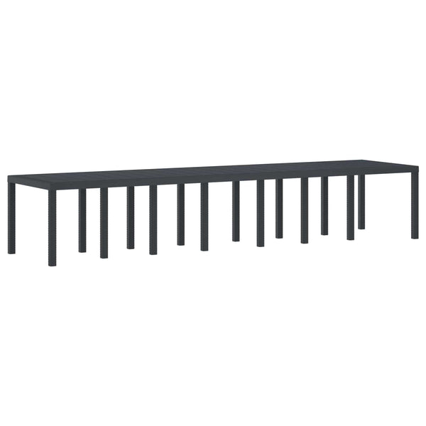 Anthrazit Gartentisch 400 cm Poly-Rattan