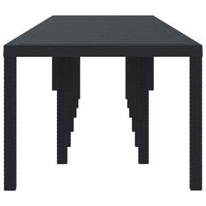 Anthrazit Gartentisch 400 cm Poly-Rattan
