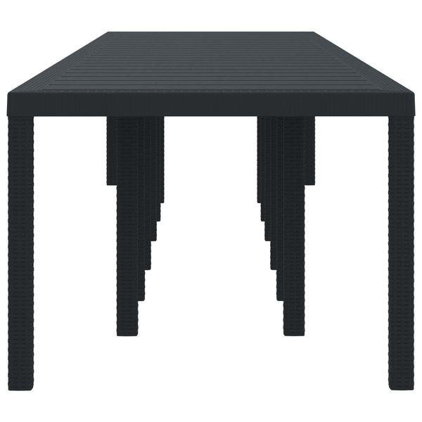 Anthrazit Gartentisch 400 cm Poly-Rattan