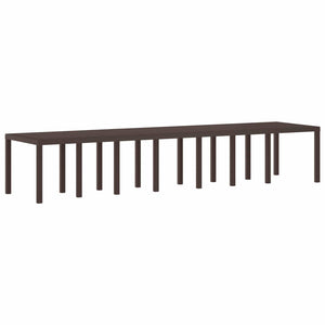 Gartentisch Braun Poly-Rattan 400 cm