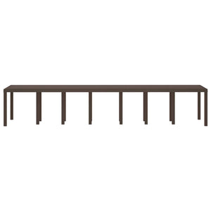 Gartentisch Braun Poly-Rattan 400 cm