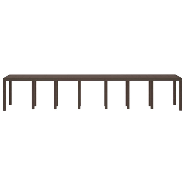 Gartentisch Braun Poly-Rattan 400 cm