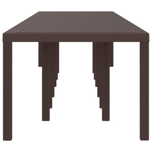 Gartentisch Braun Poly-Rattan 400 cm