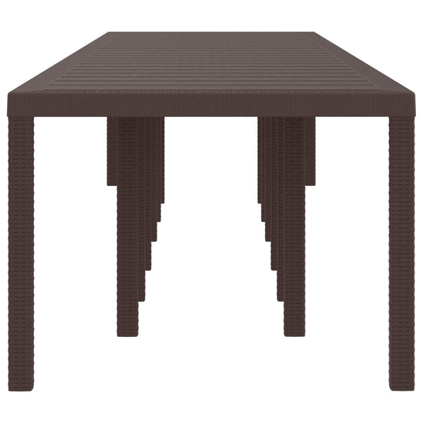 Gartentisch Braun Poly-Rattan 400 cm