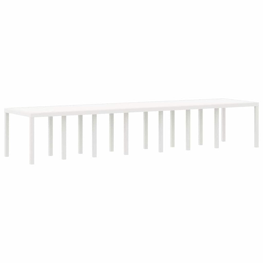 Weißer Poly-Rattan Gartentisch 400 cm