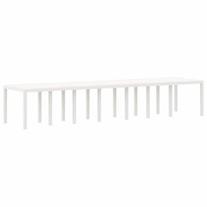 Weißer Poly-Rattan Gartentisch 400 cm