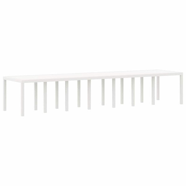 Weißer Poly-Rattan Gartentisch 400 cm