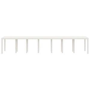 Weißer Poly-Rattan Gartentisch 400 cm