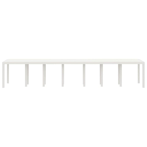 Weißer Poly-Rattan Gartentisch 400 cm