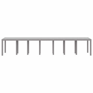 Hellgrauer Poly-Rattan Gartentisch 400 cm