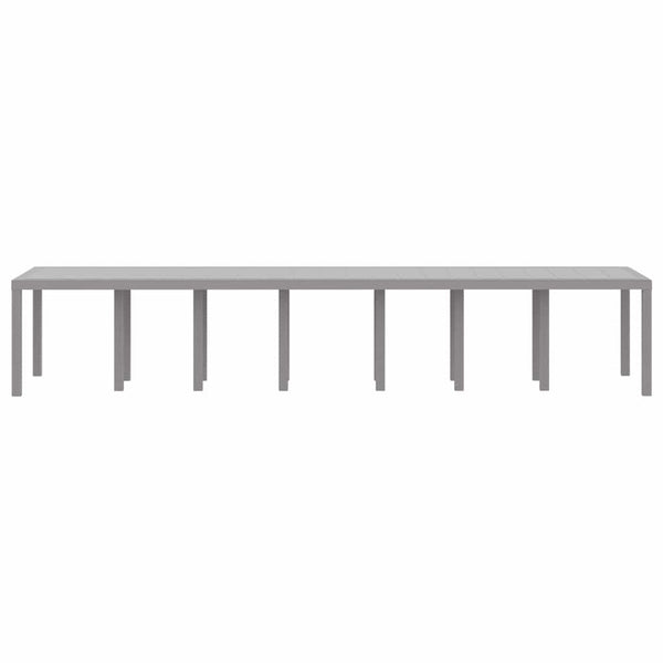 Hellgrauer Poly-Rattan Gartentisch 400 cm
