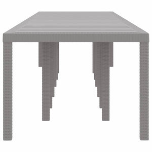 Hellgrauer Poly-Rattan Gartentisch 400 cm