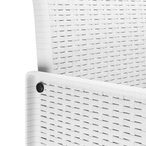 Garten Essgruppe 13-teilig Weiß Rattan