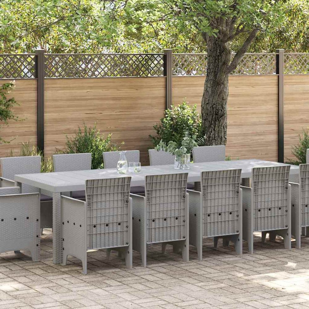 vidaXL Ensemble de salle à manger de jardin avec coussins Gris clair et anthracite