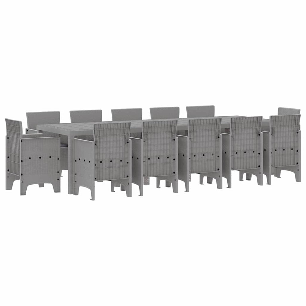vidaXL Ensemble de salle à manger de jardin avec coussins Gris clair et anthracite