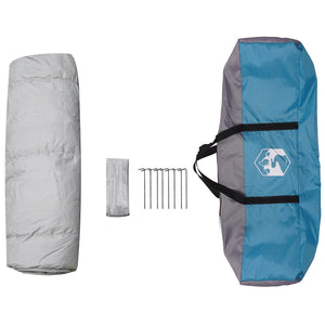 2-Personen Sofortzelt mit Dach - Blau