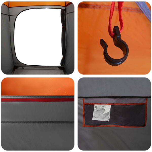 2-Personen Sofortzelt Grau/Orange