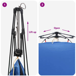 4-Personen Sofortzelt Azure Blau
