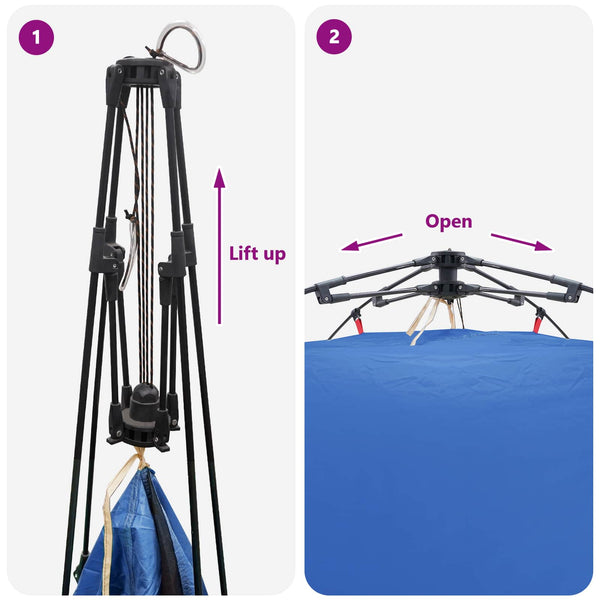 4-Personen Sofortzelt Azure Blau