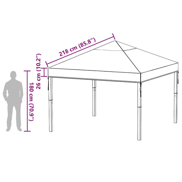 Pavillon Ersatzbezug Transparent PVC 300x300