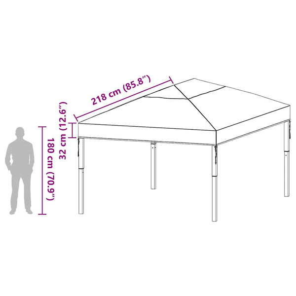 Pavillon Ersatzbezug Transparent PVC 400x300