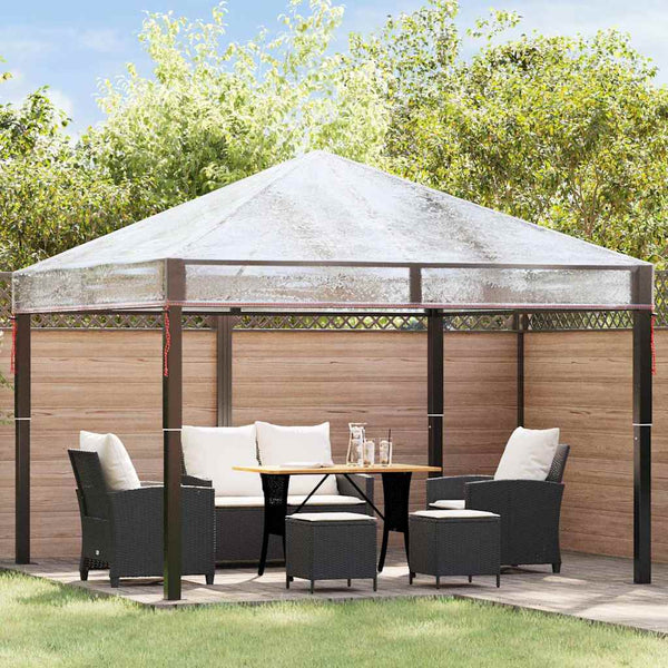 Pavillon Ersatzbezug Transparent PVC 300x300