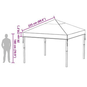 Pavillon Ersatzbezug Transparent PVC 300x300