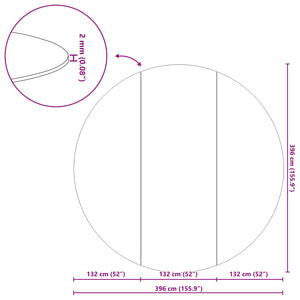 Pool Unterlage Schwarz Ø 396cm
