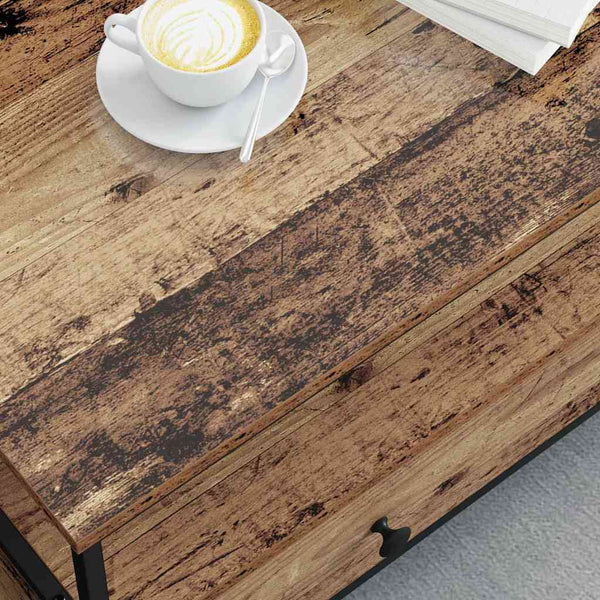 Couchtisch Altholz mit Schublade 100x51 cm
