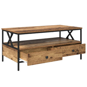 Couchtisch Altholz mit Schublade 100x51 cm