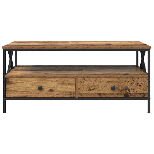 Couchtisch Altholz mit Schublade 100x51 cm