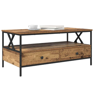 Couchtisch Altholz mit Schublade 100x51 cm