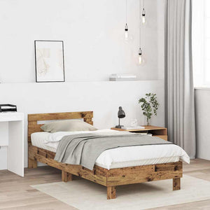 Bettrahmen Altholz mit Kopfteil 203x95 cm