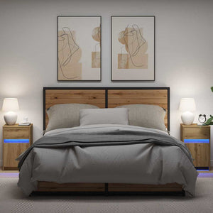 LED Nachttisch 2er-Set Artisan Eiche