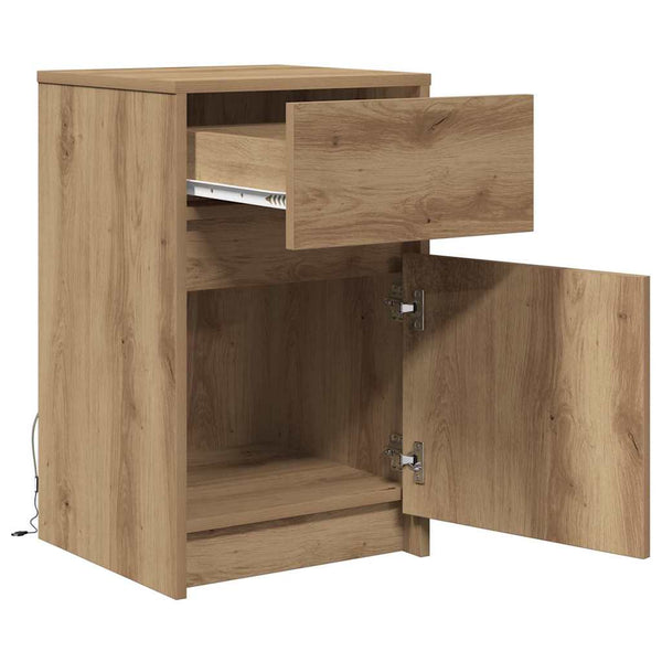 LED Nachttisch 2er-Set Artisan Eiche