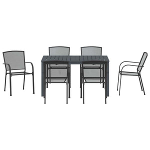 Garten Essgruppe 7-teilig Anthrazit