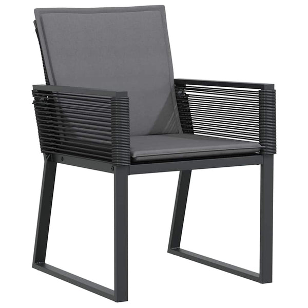 Anthrazit Poly Rattan Garten Essgruppe 7-teilig