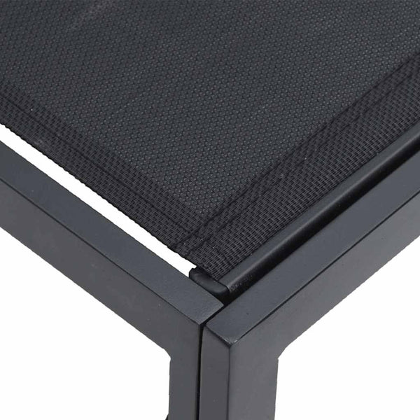 Schwarzes 3-teiliges Gartensofa-Set