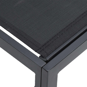 Gartensofa Set Schwarz Aluminium mit Kissen
