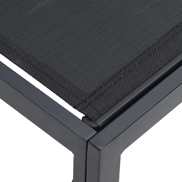 Gartensofa Set Schwarz Aluminium mit Kissen