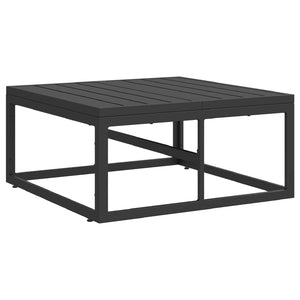 Gartensofa Set Schwarz Aluminium mit Kissen