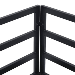 Gartensofa Set Schwarz Aluminium 6-teilig
