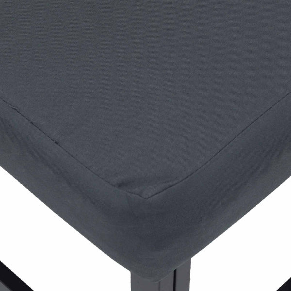 Gartensofa Set 9-teilig mit Kissen Schwarz
