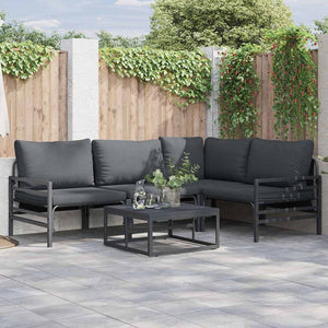 Gartensofa Set mit Kissen, 4-teilig