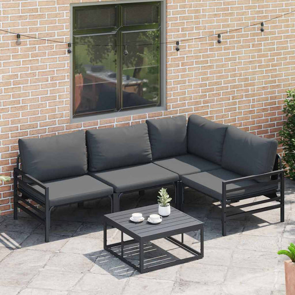 Gartensofa Set mit Kissen, 4-teilig