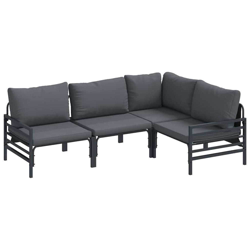 Gartensofa Set mit Kissen, 4-teilig