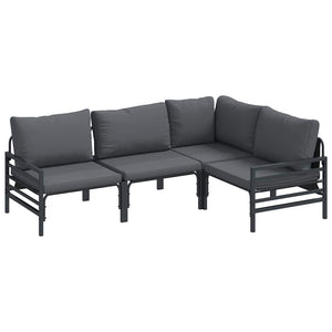 Gartensofa Set mit Kissen, 4-teilig